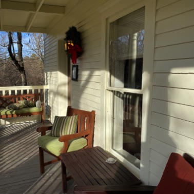 Private back veranda